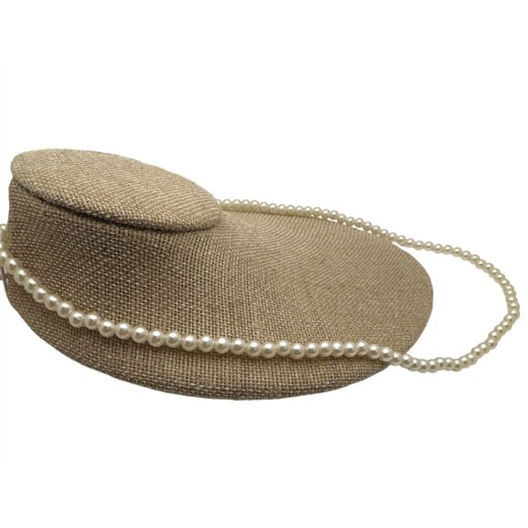 Vintage Faux Pearl Necklace White Simple Lightweight 23" - Picture 3 of 6